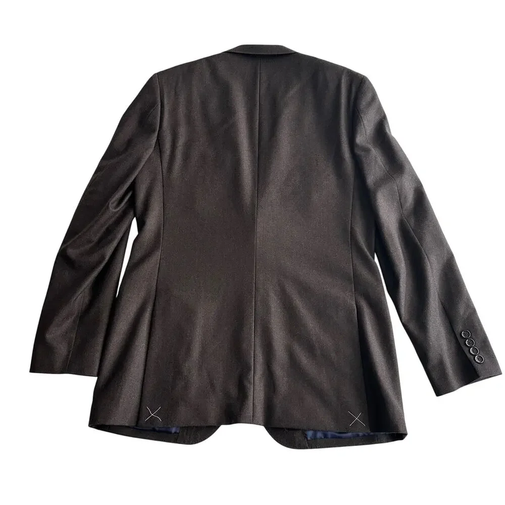 J‎ Crew NWT Ludlow 100% Italian Wool Slim Fit Heathered Navy Blazer Jacket 40 L